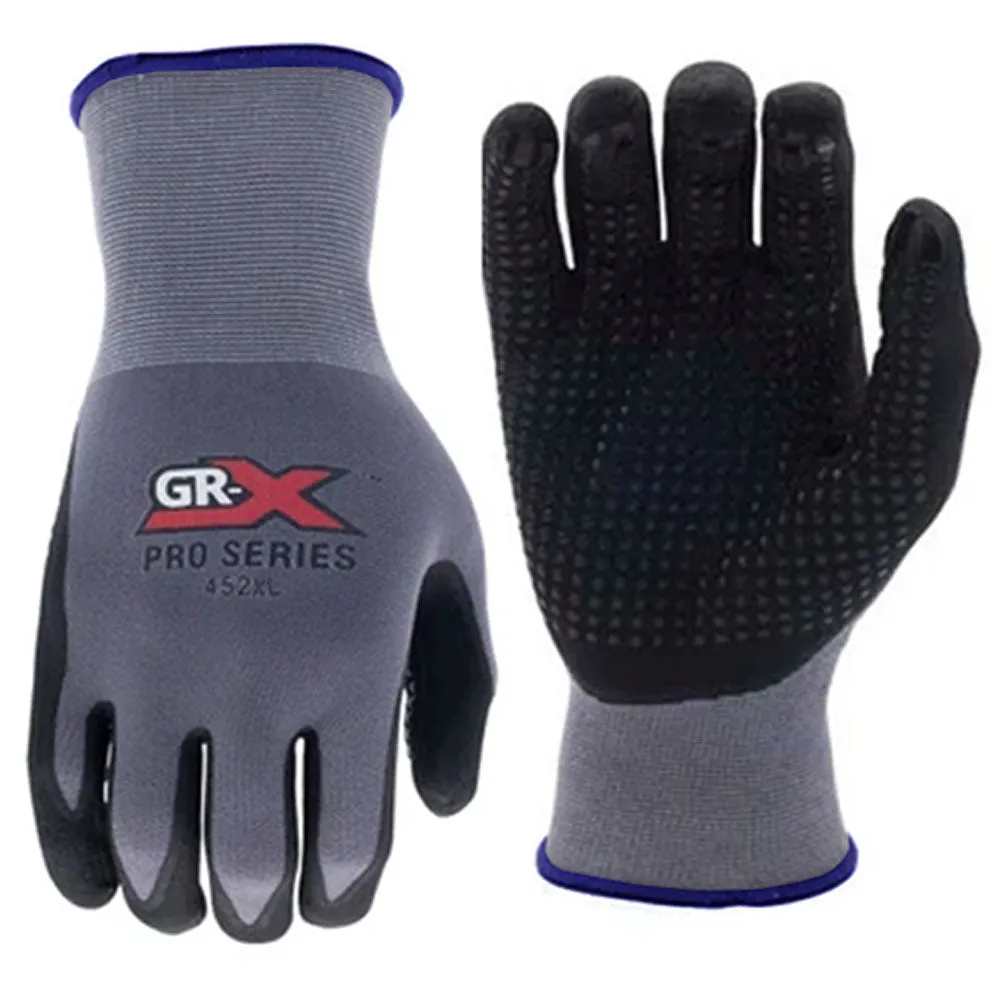 2 Pairs Microfoam Nitrile Coated Palm Work Gloves Seamless Knit Hand Safety XL