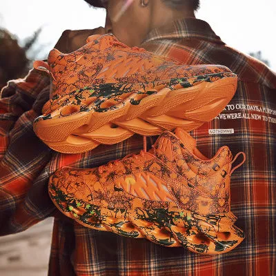2020 Graffiti High Top Chunky Sneakers