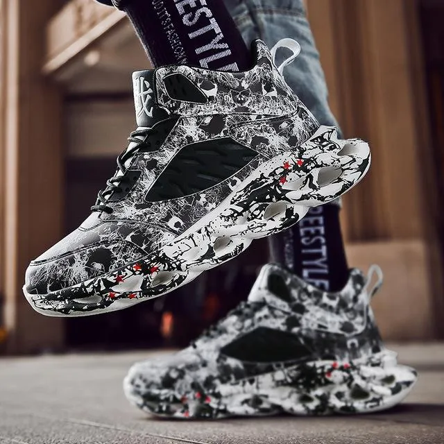 2020 Graffiti High Top Chunky Sneakers