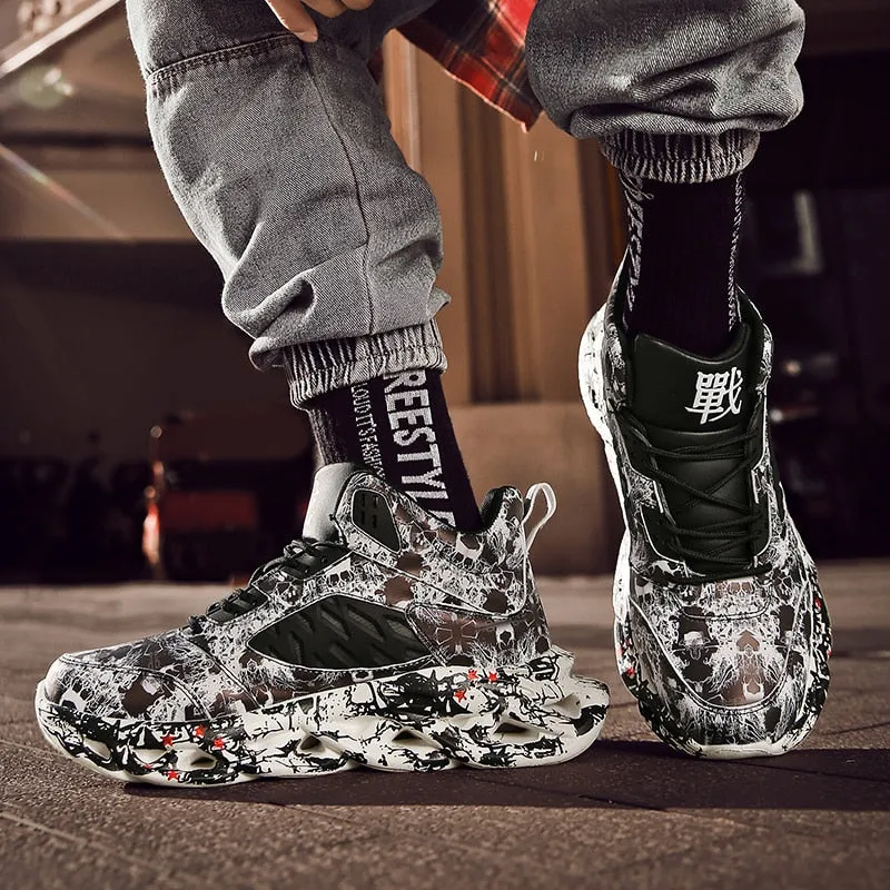 2020 Graffiti High Top Chunky Sneakers