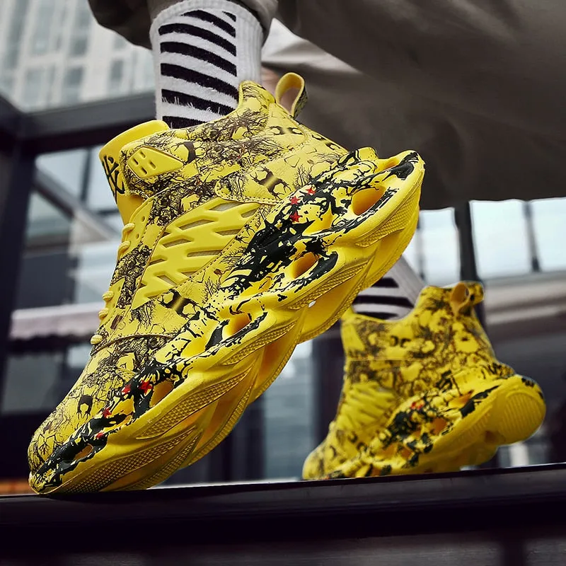 2020 Graffiti High Top Chunky Sneakers