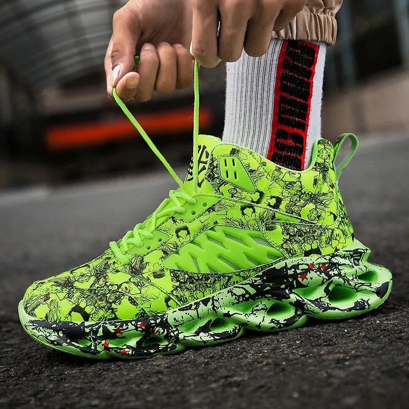 2020 Graffiti High Top Chunky Sneakers