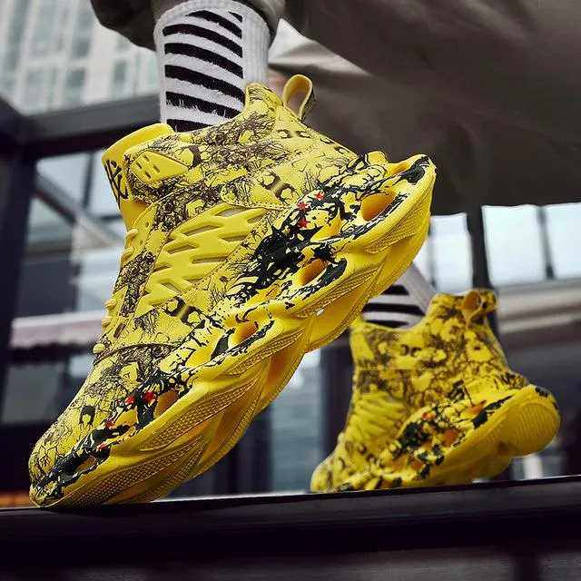 2020 Graffiti High Top Chunky Sneakers