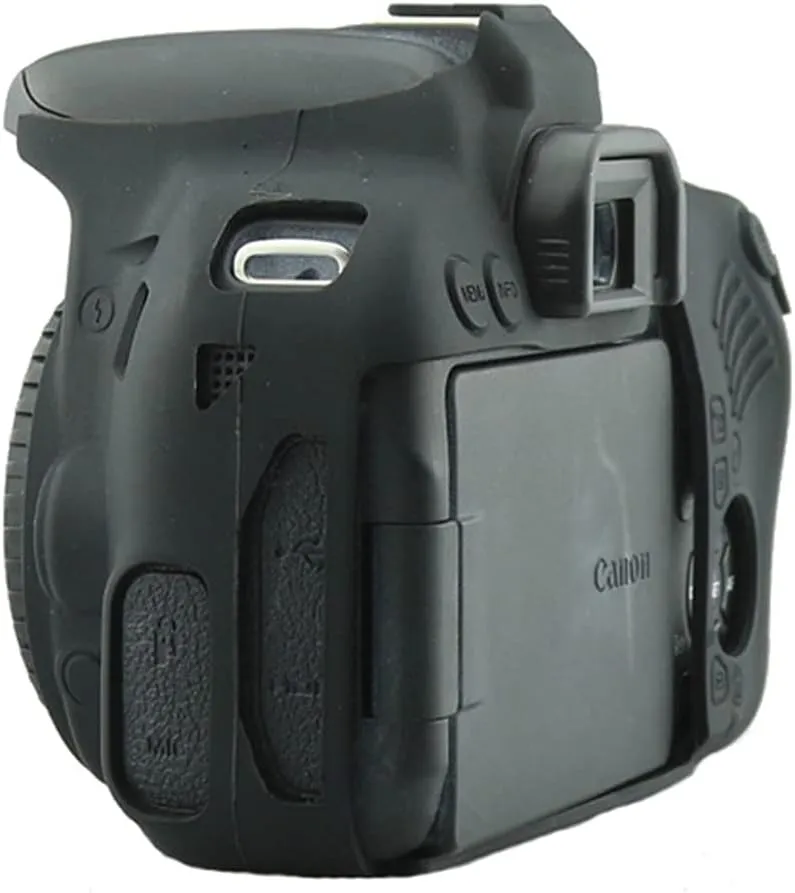800D Silicone Cover, TUYUNG Protective Housing Case Camera Silicone Cover Skin for Canon EOS 800D Rebel T7i DSLR Camera, Black