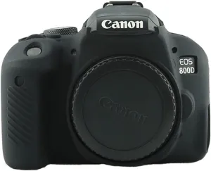 800D Silicone Cover, TUYUNG Protective Housing Case Camera Silicone Cover Skin for Canon EOS 800D Rebel T7i DSLR Camera, Black