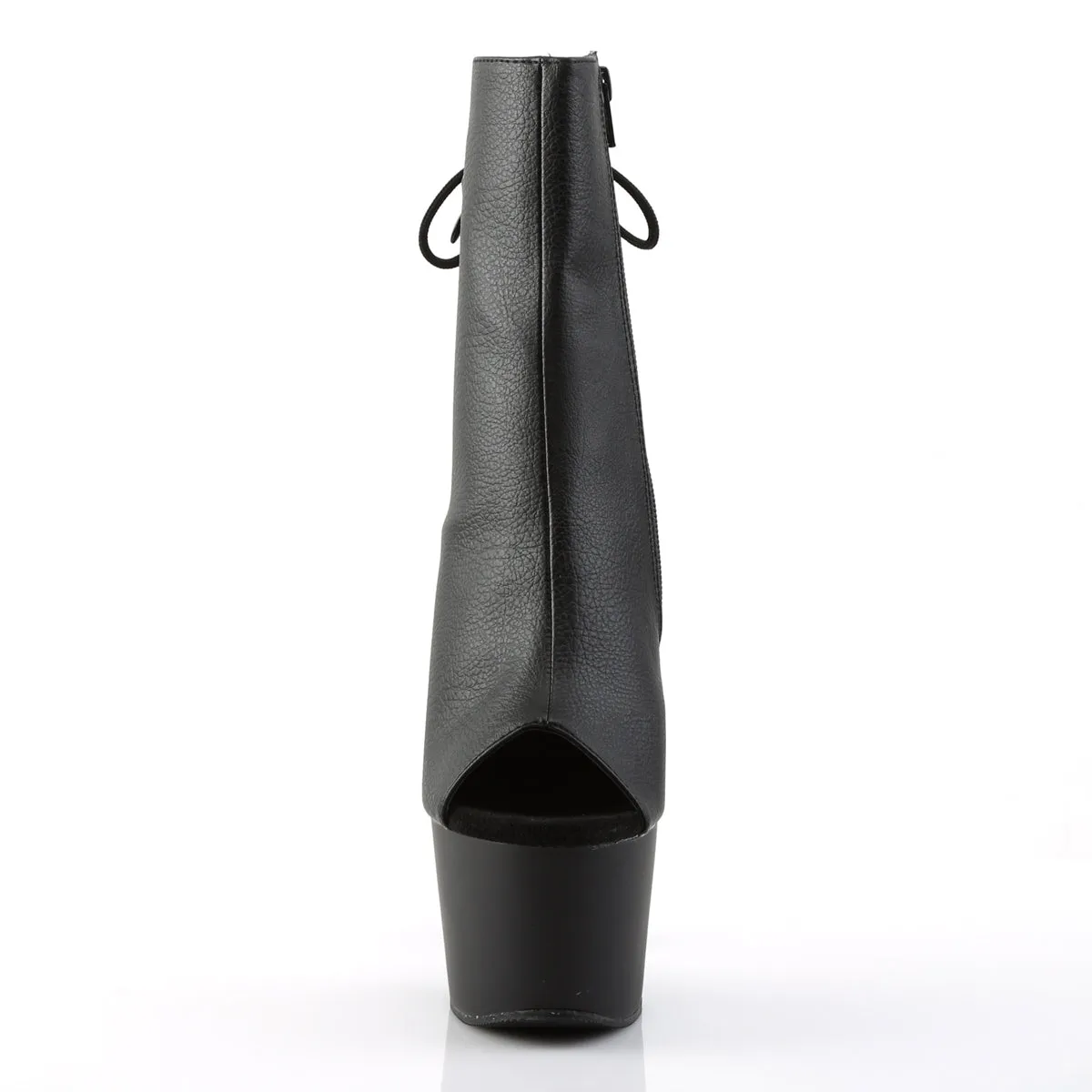 ADORE-1018 Pleaser Black Faux Leather Sexy Platform Shoes (Pole Dancing Heels)