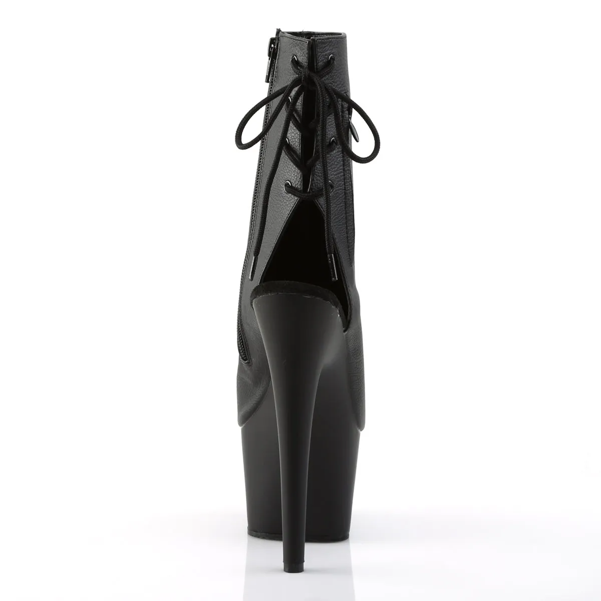 ADORE-1018 Pleaser Black Faux Leather Sexy Platform Shoes (Pole Dancing Heels)