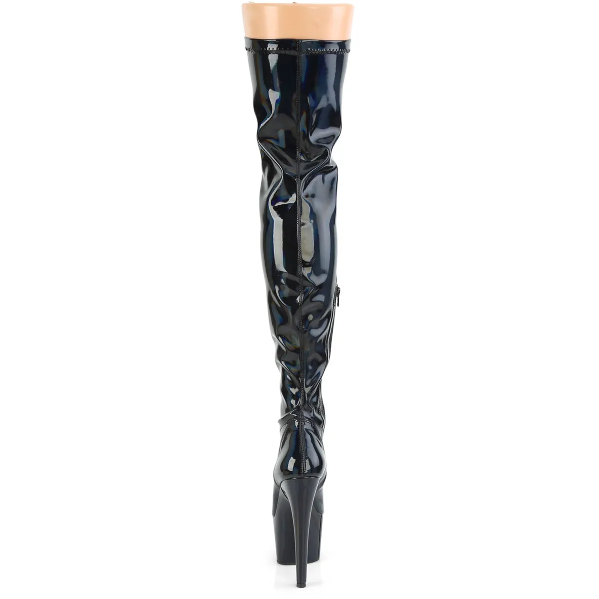 ADORE-3000HWR Pleaser Black Hologram Sexy Platform Shoes (Pole Dancing Heels)