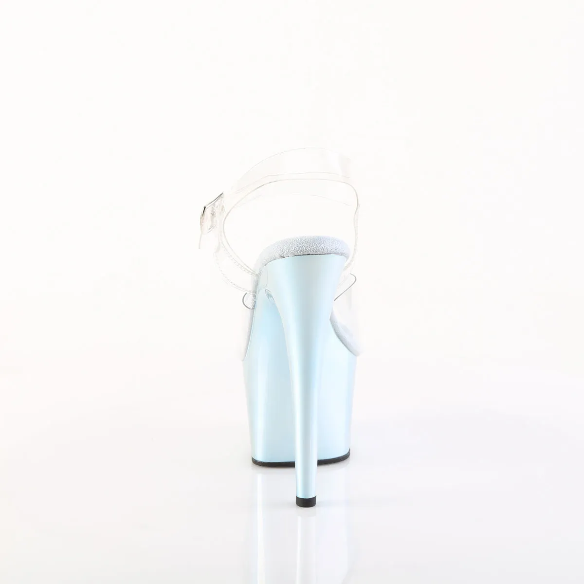 ADORE-708LQ Pleaser Clear/Liquid Lt. Blue Hologram Sexy Platform Shoes (Pole Dancing Heels)