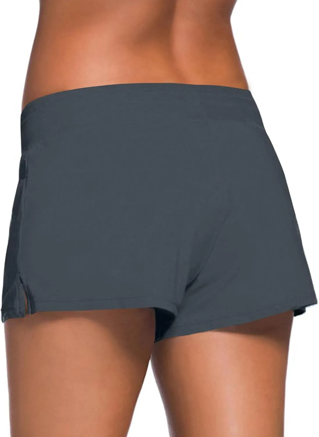 Aleumdr Womens 3" Waistband Swimsuit Bottom Boy Shorts Swimming Panty(Available in Plus)