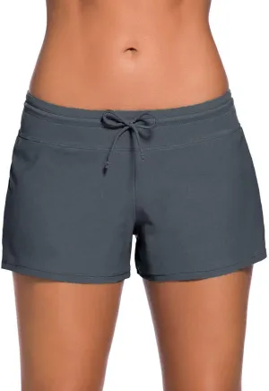 Aleumdr Womens 3" Waistband Swimsuit Bottom Boy Shorts Swimming Panty(Available in Plus)