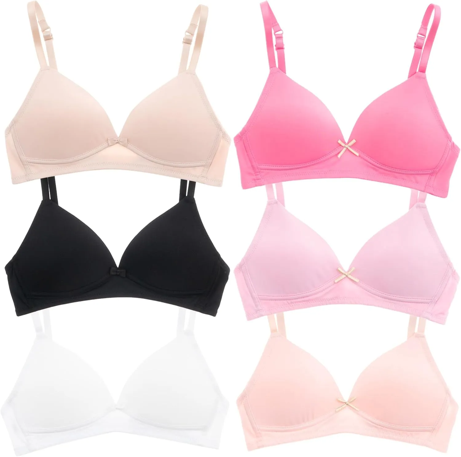 Alyce Ives Intimates Girls, Teens & Petite Women Lightly Padded A Cup Bra-6 Pack