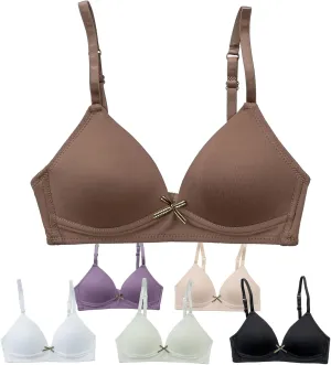 Alyce Ives Intimates Girls, Teens & Petite Women Lightly Padded A Cup Bra-6 Pack