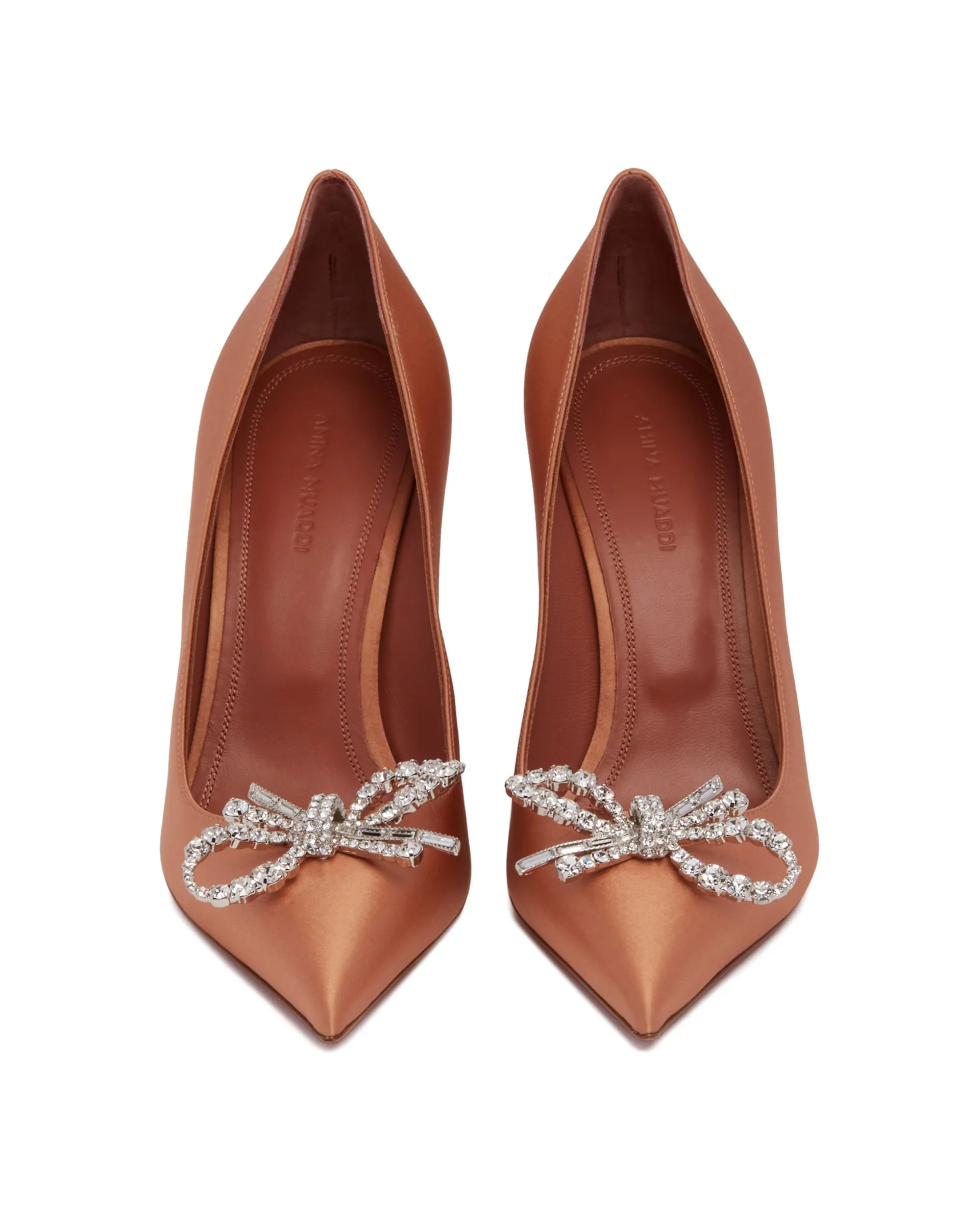 Beige Rosie Satin Pumps