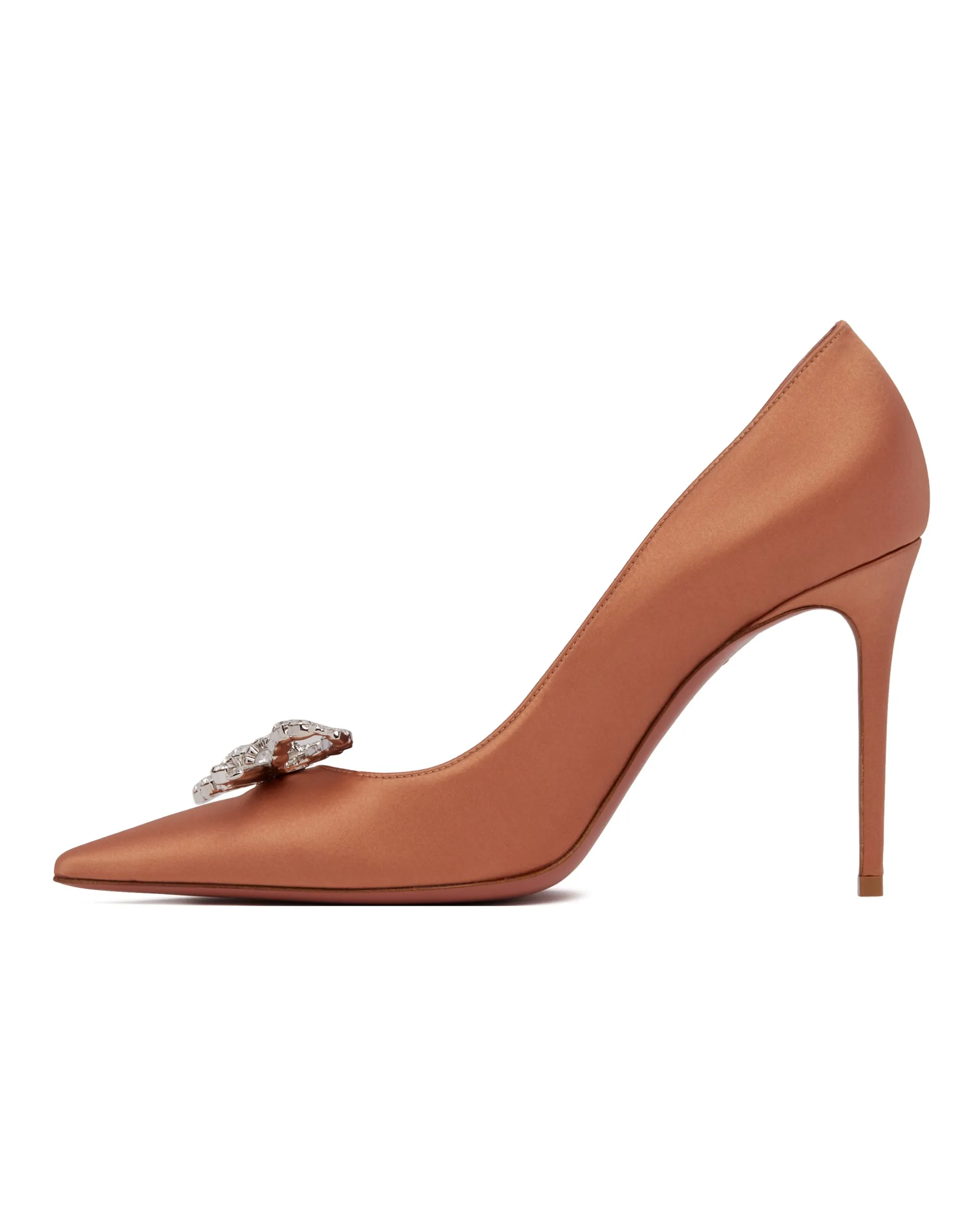 Beige Rosie Satin Pumps