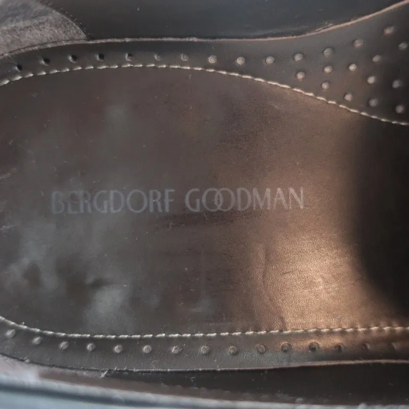 Bergdorf Goodman Crocodile Penny Loafers Black Size 43.5