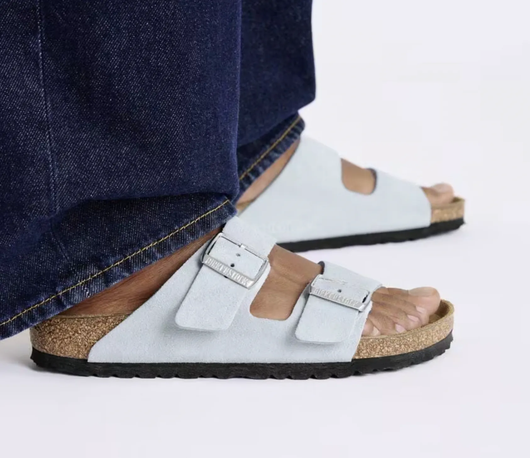 Birkenstock Arizona Suede Leather - Baby Blue