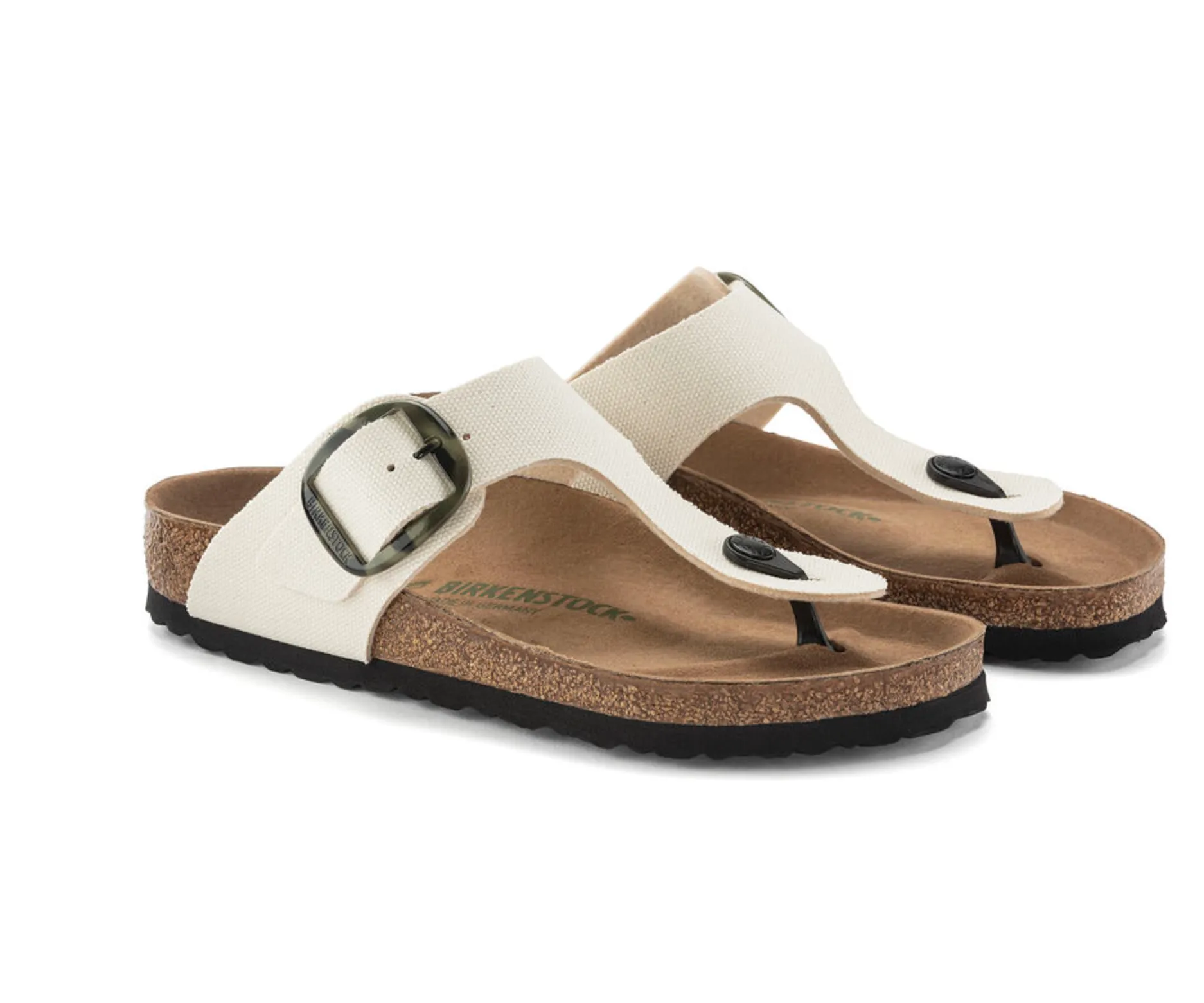Birkenstocks Gizeh Vegan Big Buckle Eggshell