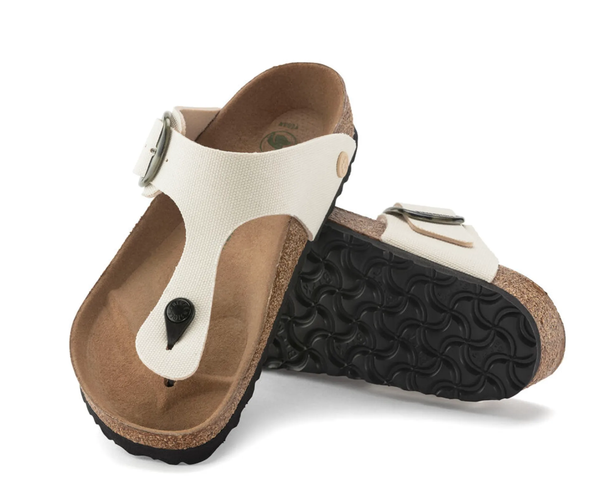 Birkenstocks Gizeh Vegan Big Buckle Eggshell