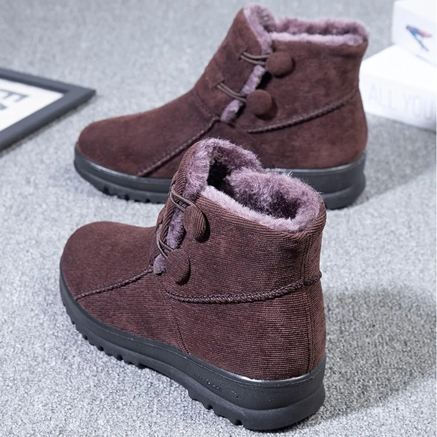 Boots Winter Snow Women's Womens Tall Snow Boots Waterproof Womens Winter Boots Size 11 Wide Width Slip Resistant Waterproof Composite Toe Work Boots Women Botas De Mujer Para El Frio Elegante