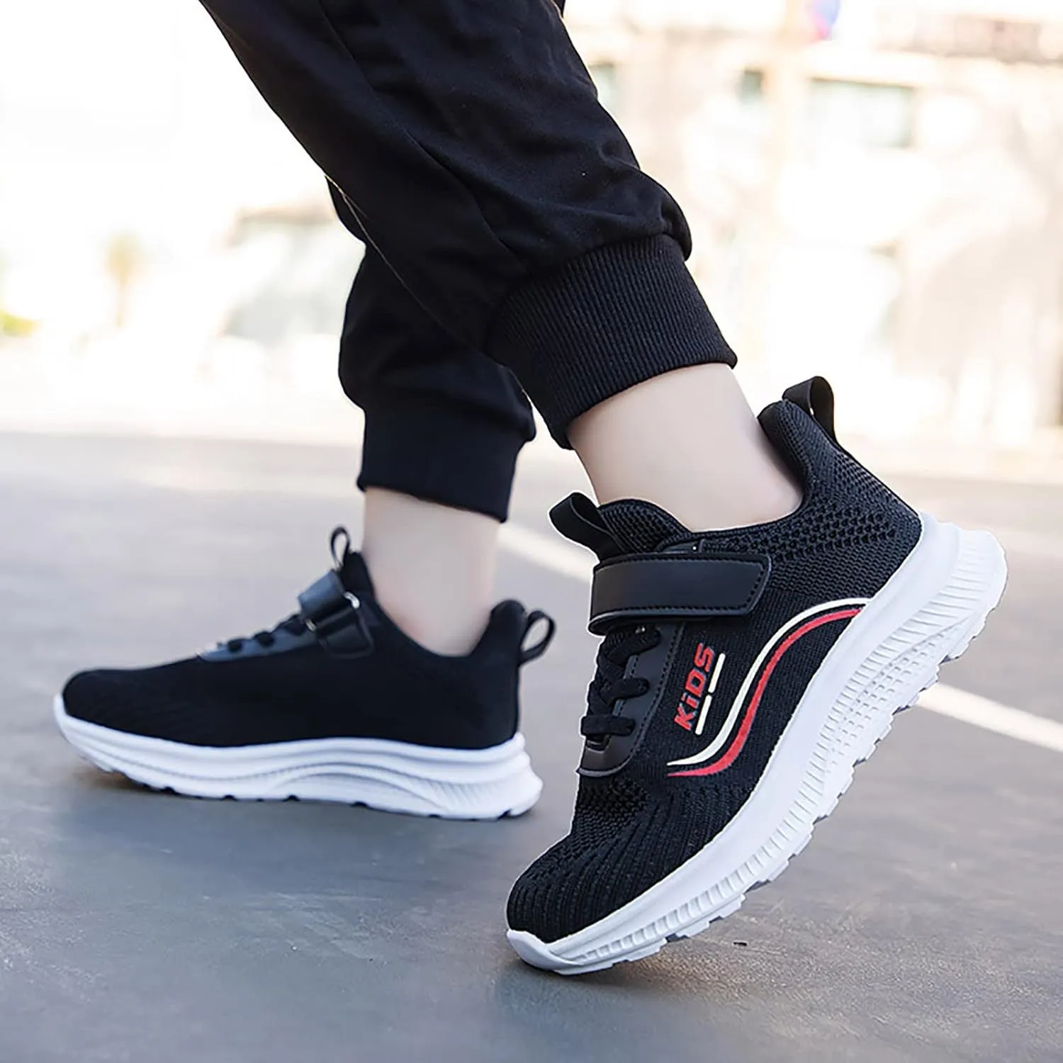 Boys Girls Mesh Sneakers Kids Unisex Lightweight Breathable Athletic Running Tennis Fitness Shoes for Toddler/Big Kids