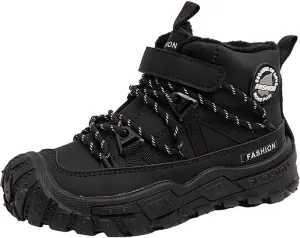 Boys Winter Snow Boots Warm Outdoor Hiking Shoes Kids Girls Anti-Slip Lightweight F??r Lined Ankle Walking Shoes