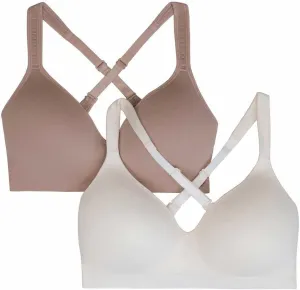 Carole Hochman Seamless Comfort Bra Wire Free Molded Cups Comfort Straps (2 Pack)