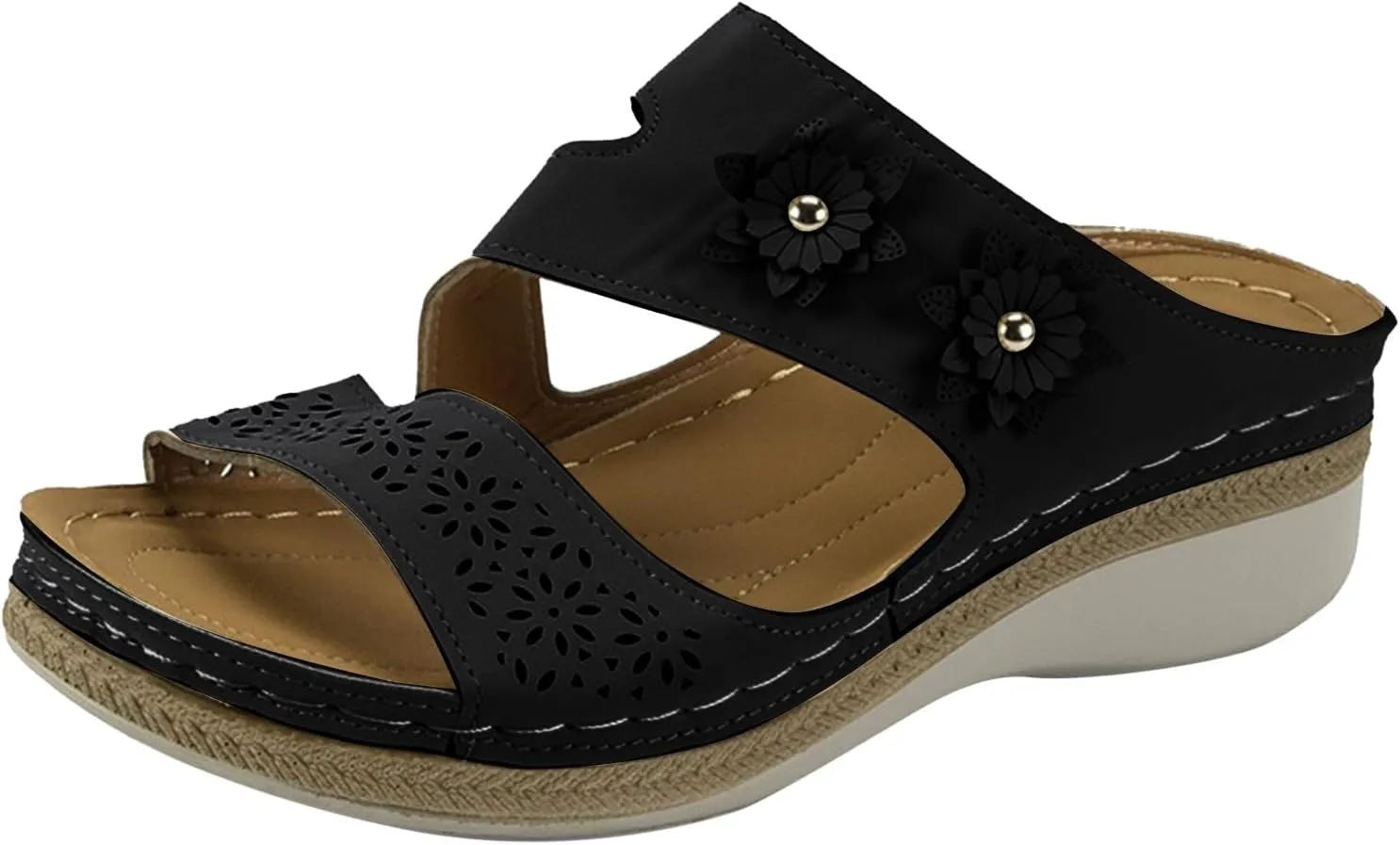 Cathalem Flat Sandals for Women, Orthopedic Sandals for Women Dressy Wide Width Summer Comfortable Walking Sandals