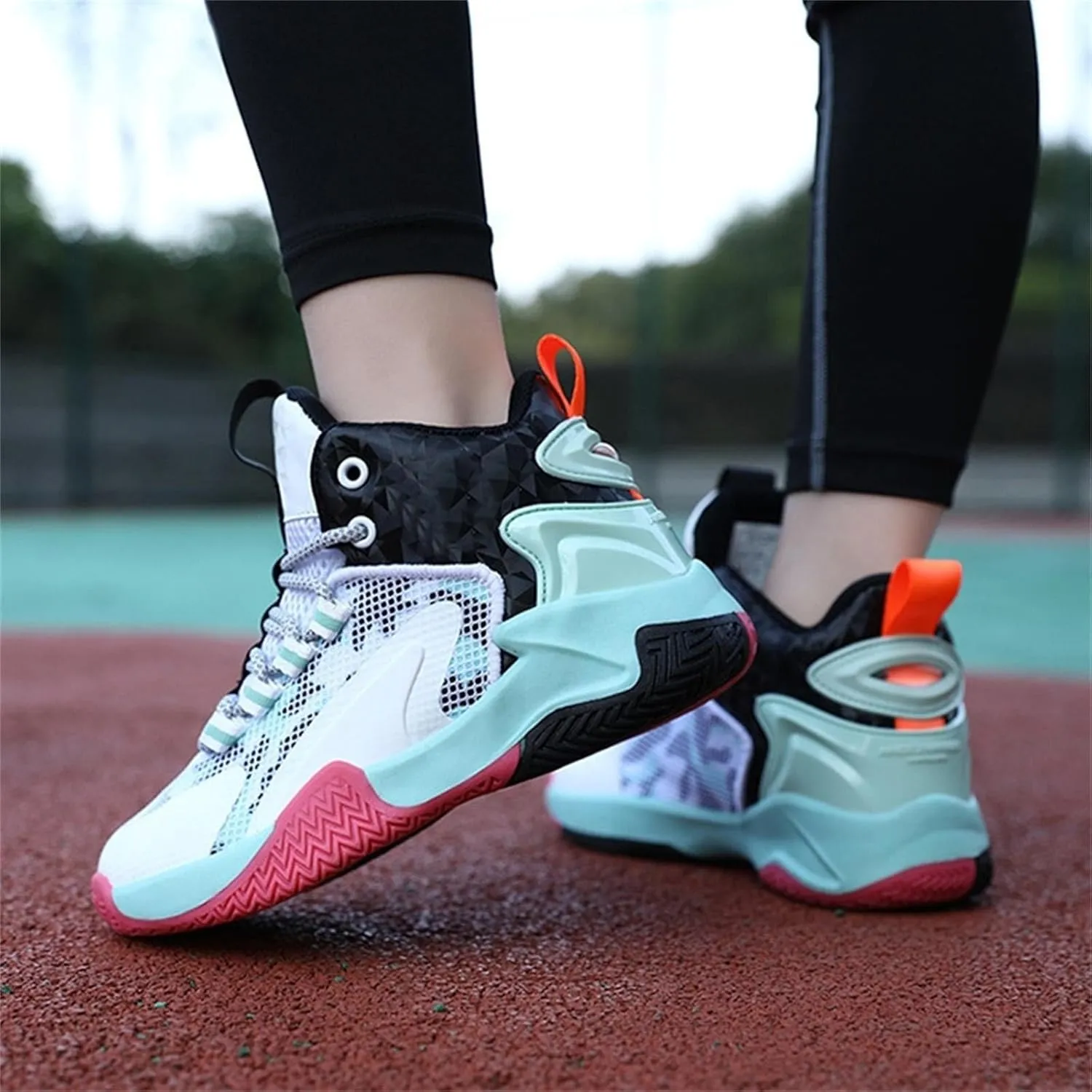 Childrens Boys Girls Lace Mesh Sneaker Outdoor Athletic Running Basketball Non Slip Sport Shoes Lightweight Walking Shoes
