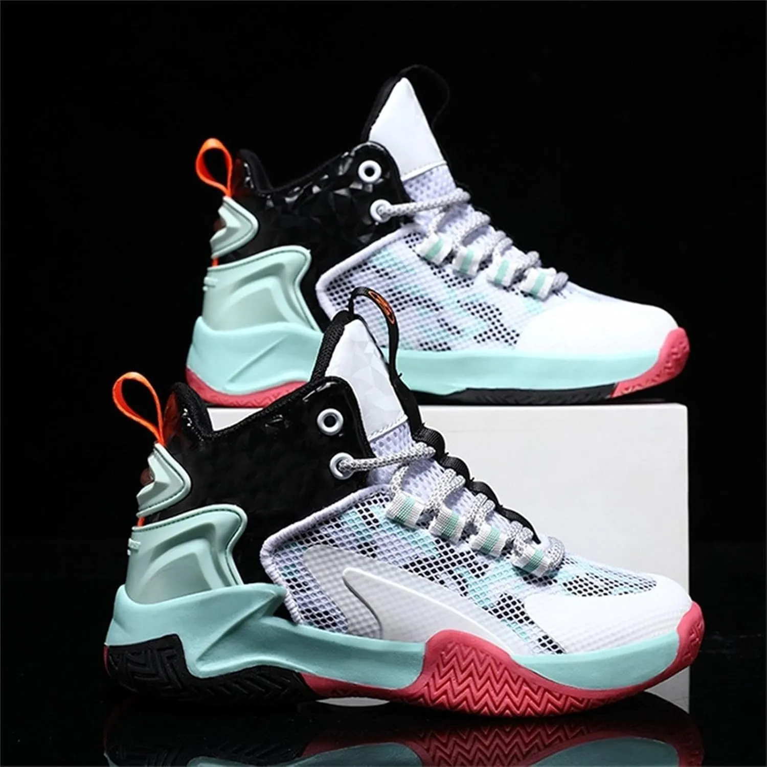 Childrens Boys Girls Lace Mesh Sneaker Outdoor Athletic Running Basketball Non Slip Sport Shoes Lightweight Walking Shoes