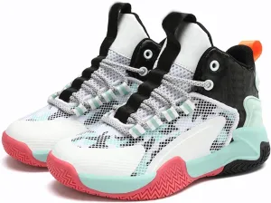 Childrens Boys Girls Lace Mesh Sneaker Outdoor Athletic Running Basketball Non Slip Sport Shoes Lightweight Walking Shoes
