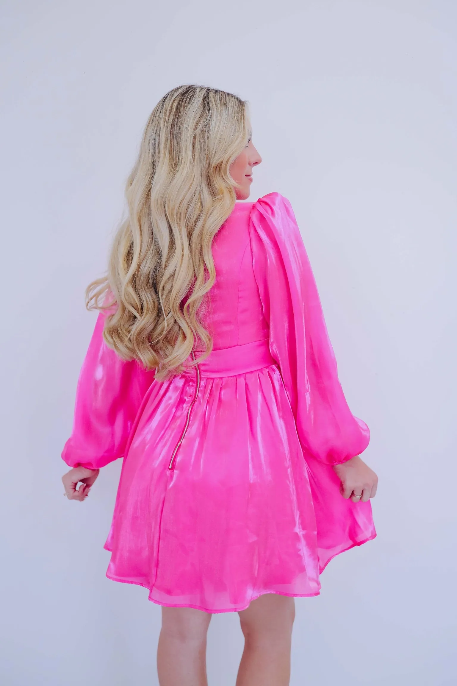Cinderella Chic Chiffon Dress - Pink