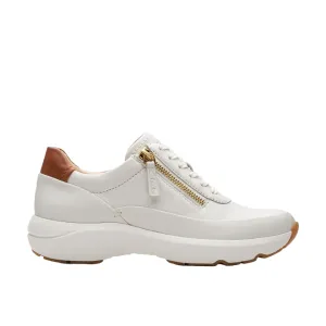 Clarks scarpa casual da donna Tivoli Zip 176650 D bianco sporco