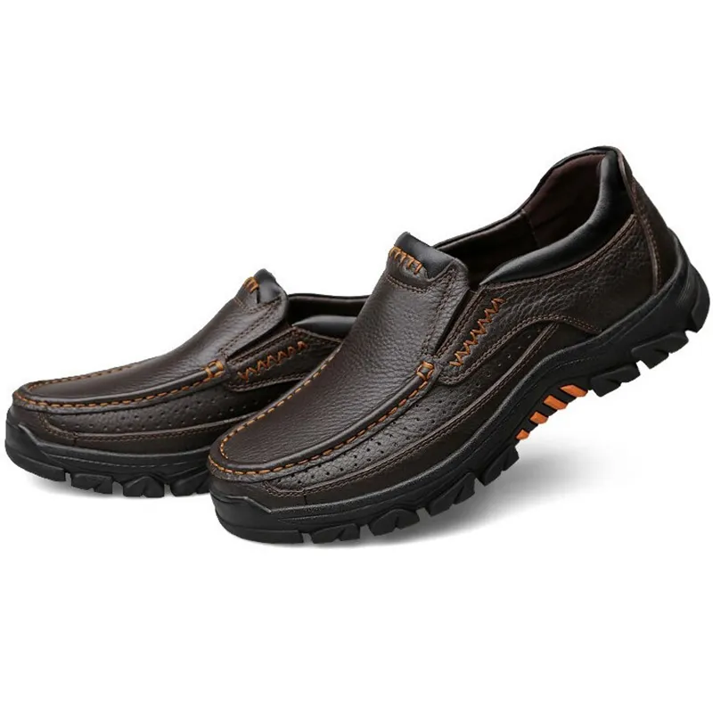 Classic Men's Genuine Leather Loafers / Casual Male Shoes / Alternative style footwear