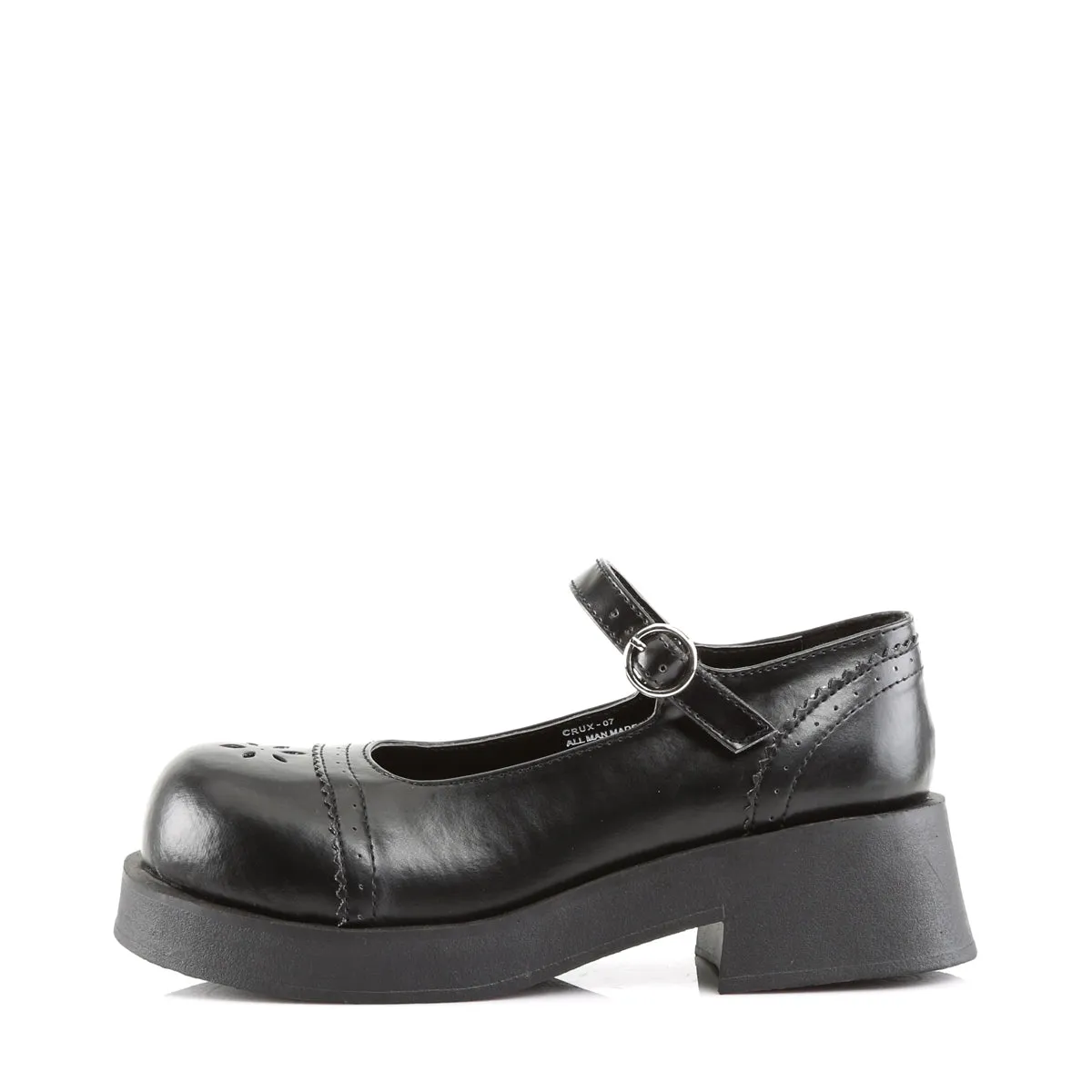 CRUX-07 DemoniaCult Black Vegan Leather Sexy Women's Heels & Platform Shoes (Alternative Footwear)