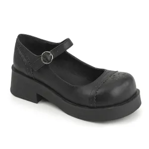 CRUX-07 DemoniaCult Black Vegan Leather Sexy Women's Heels & Platform Shoes (Alternative Footwear)