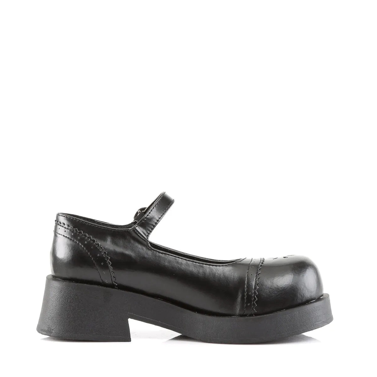 CRUX-07 DemoniaCult Black Vegan Leather Sexy Women's Heels & Platform Shoes (Alternative Footwear)
