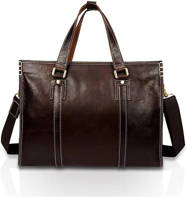CSCDD Layer Cowhide Leather Handbag Single Shoulder Type Crossbody Bag Computer Leather Men's Bag Men's Briefcase