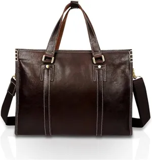 CSCDD Layer Cowhide Leather Handbag Single Shoulder Type Crossbody Bag Computer Leather Men's Bag Men's Briefcase