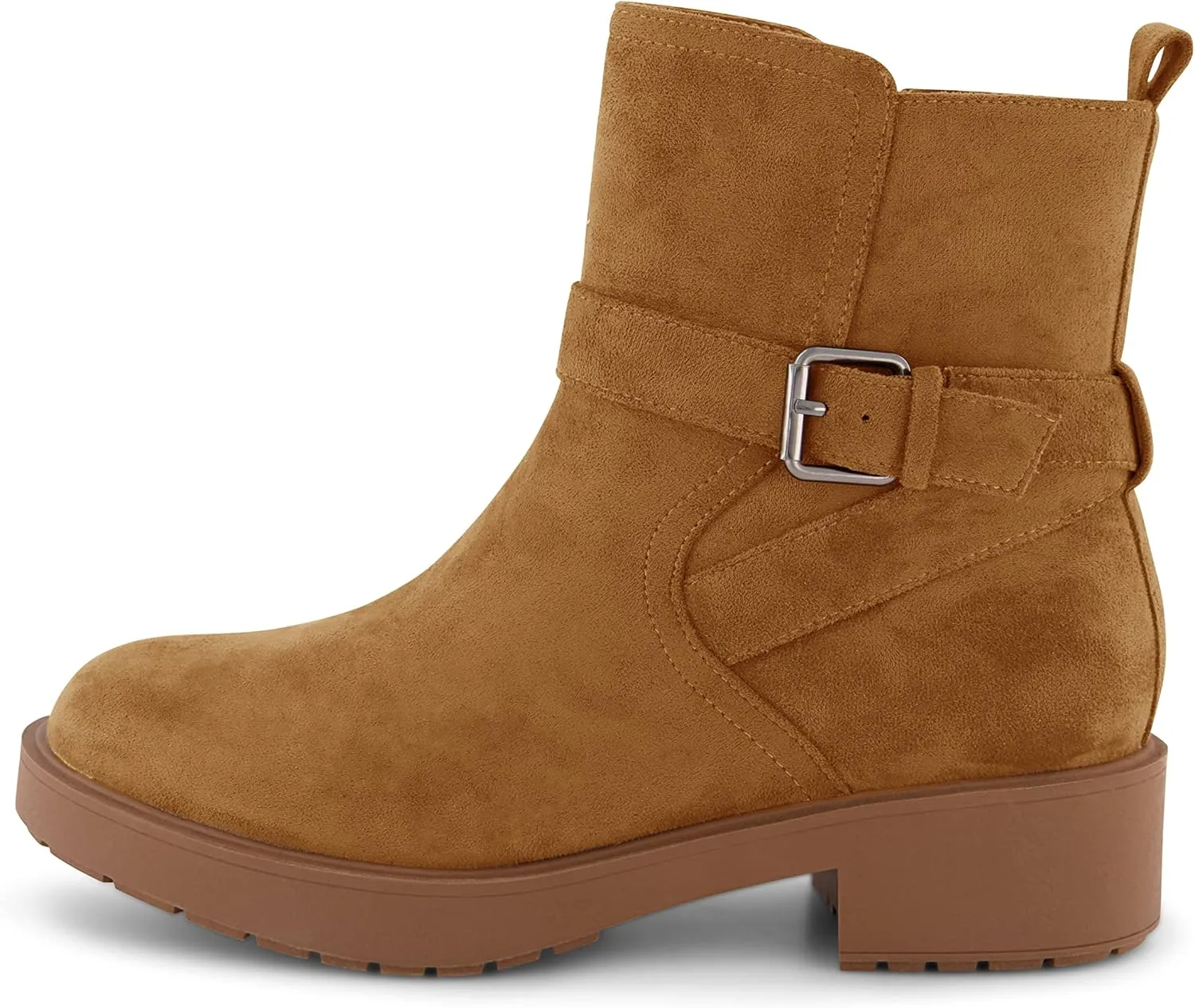 CUSHIONAIRE Women's Houston strap boot  Memory Foam, Wide Widths Available