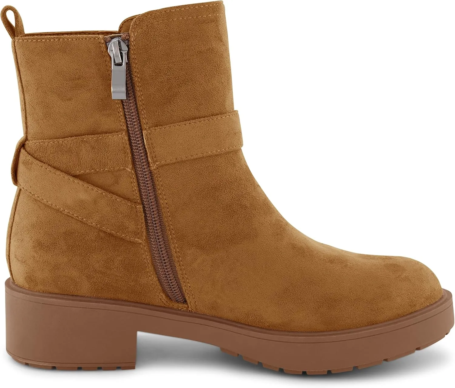 CUSHIONAIRE Women's Houston strap boot  Memory Foam, Wide Widths Available