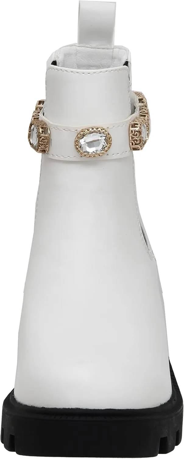 CUSHIONAIRE Women's Julie chelsea boot with Jeweled strap  Memory Foam
