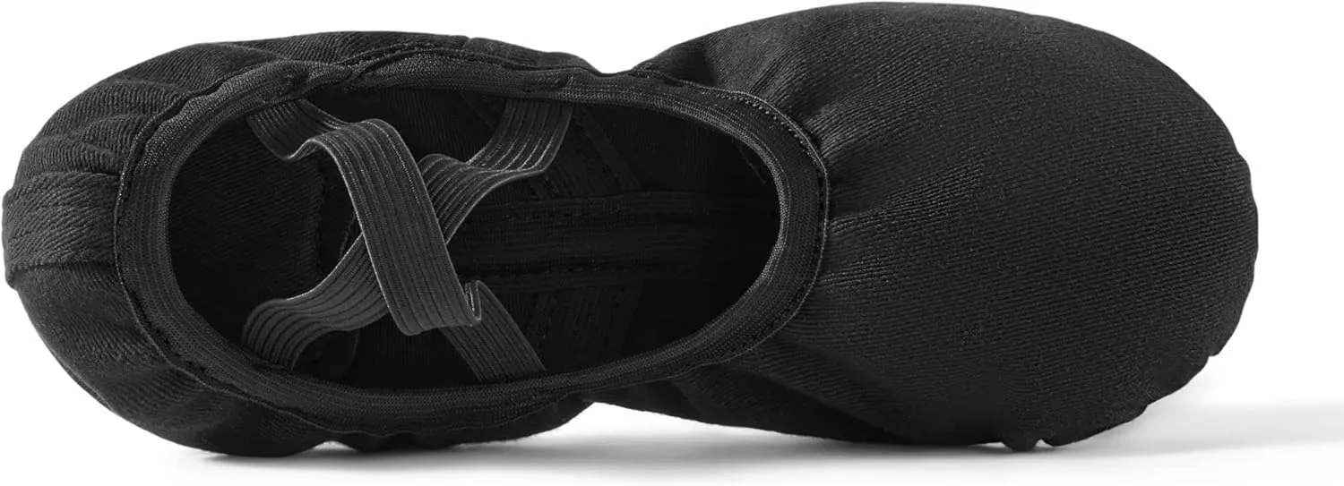 Dance Women's Ballet Shoes Stretch Canvas Dance Slippers Split Sole for Girls/Adult