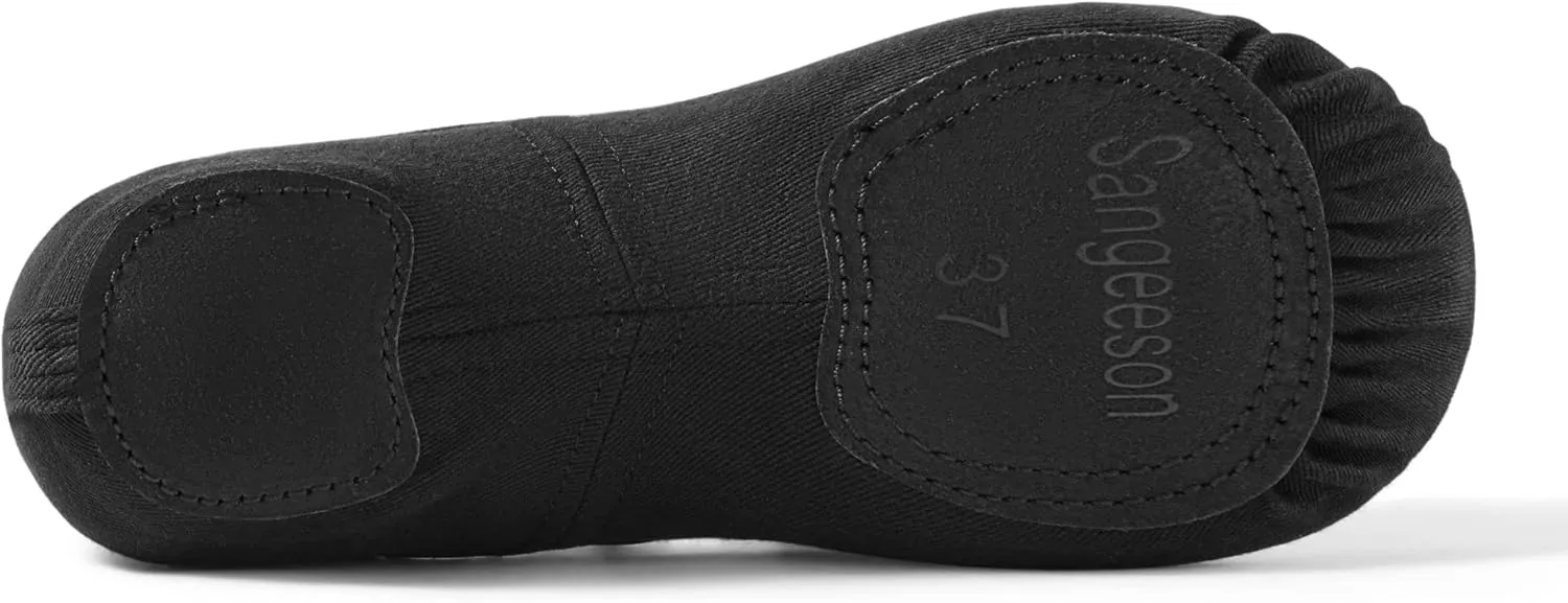 Dance Women's Ballet Shoes Stretch Canvas Dance Slippers Split Sole for Girls/Adult