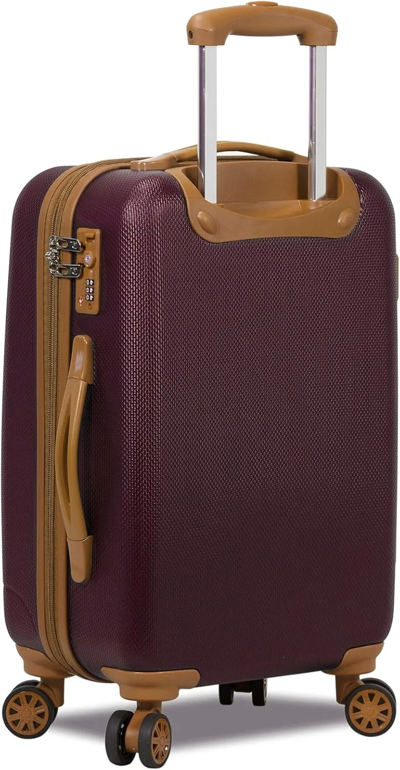 Dejuno Legion New Generation 3-pc Hardside Spinner TSA Combination Lock Luggage, Burgundy, 3-Piece Set