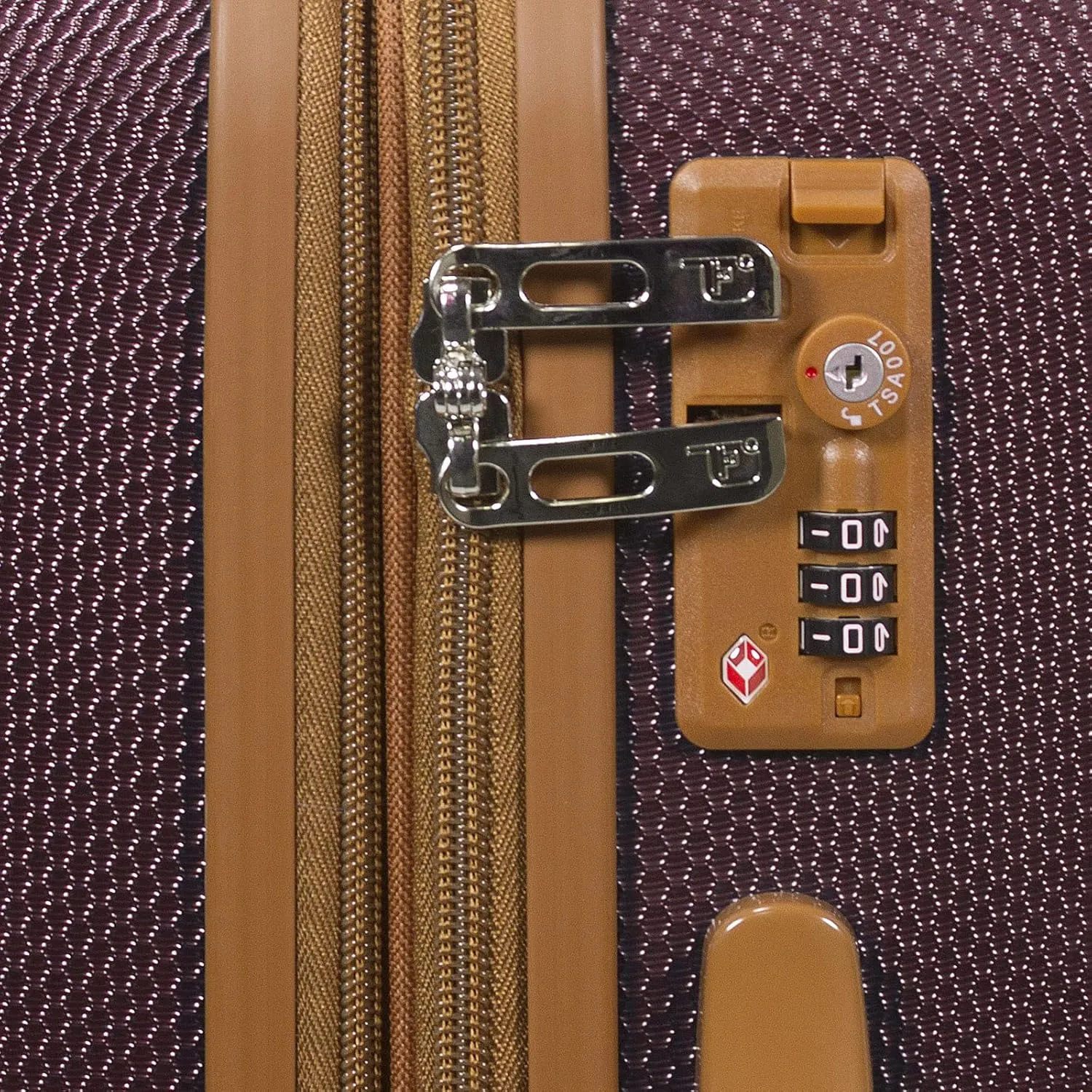 Dejuno Legion New Generation 3-pc Hardside Spinner TSA Combination Lock Luggage, Burgundy, 3-Piece Set