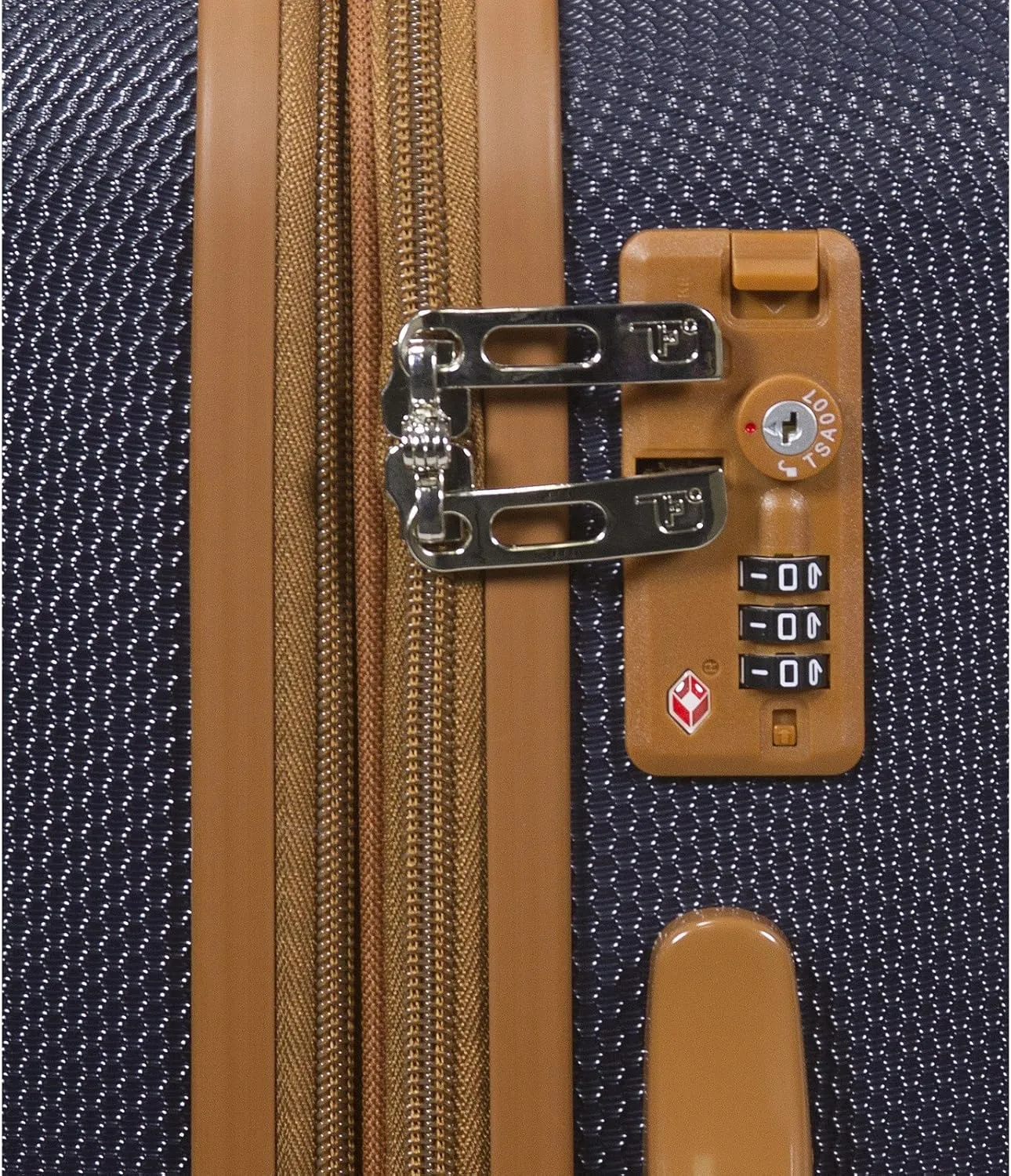 Dejuno Legion New Generation 3-pc Hardside Spinner TSA Combination Lock Luggage, Navy, 3-Piece Set
