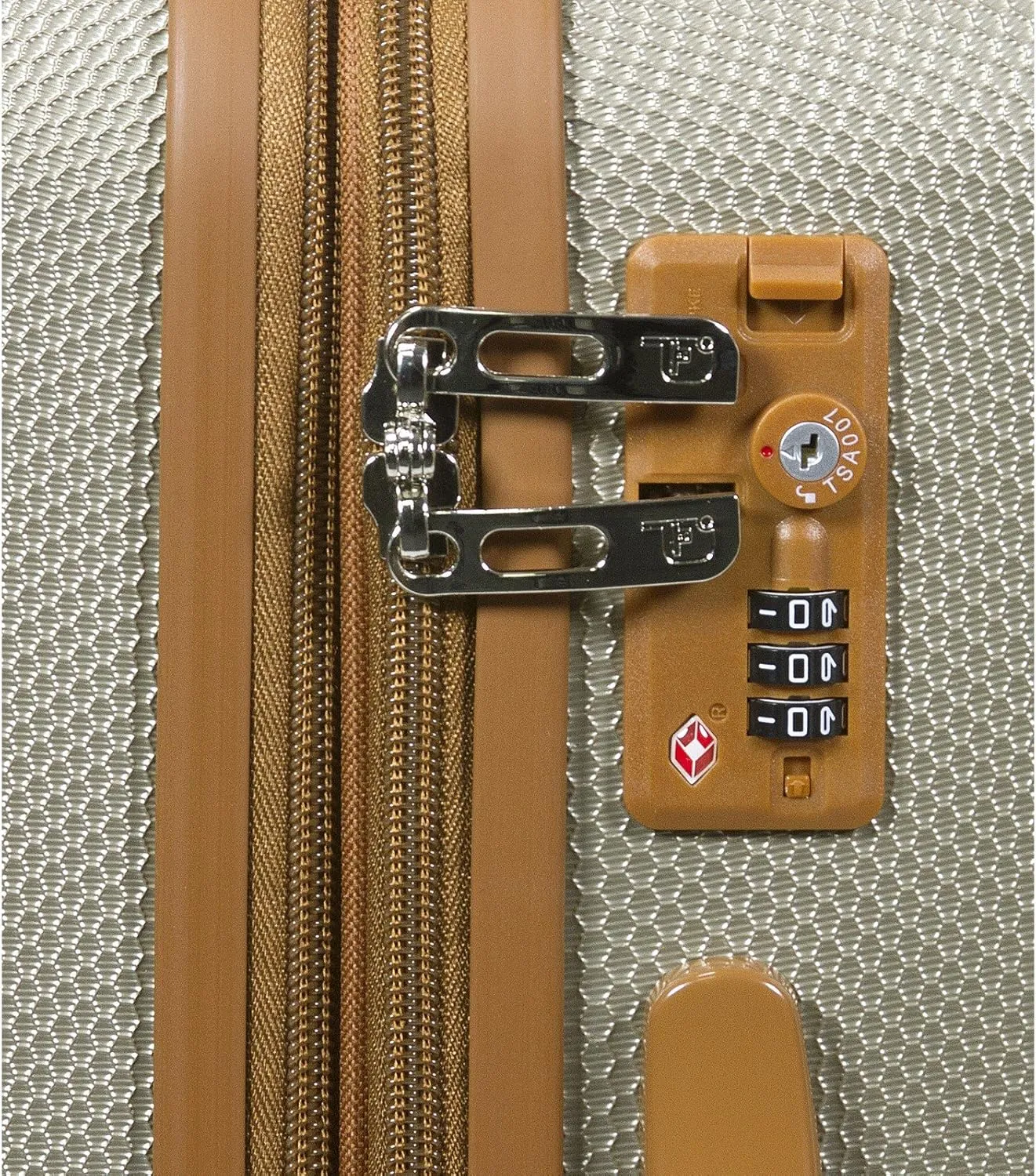Dejuno Legion New Generation 3-pc Hardside Spinner TSA Combination Lock Luggage Set, Expandable, Beige, 3-Piece