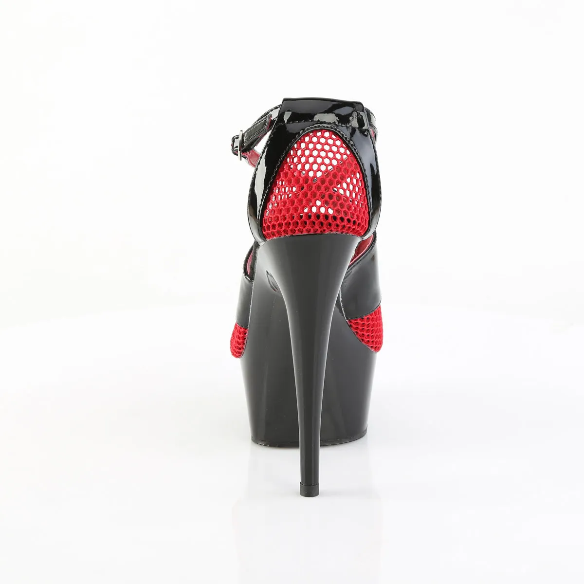 DELIGHT-652-1 Pleaser Black/Red Sexy Platform Shoes (Pole Dancing Heels)