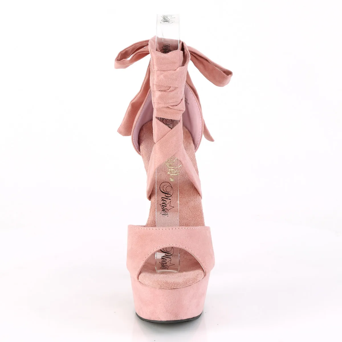 DELIGHT-679 Pleaser Baby Pink Faux Suede Sexy Platform Shoes (Pole Dancing Heels)